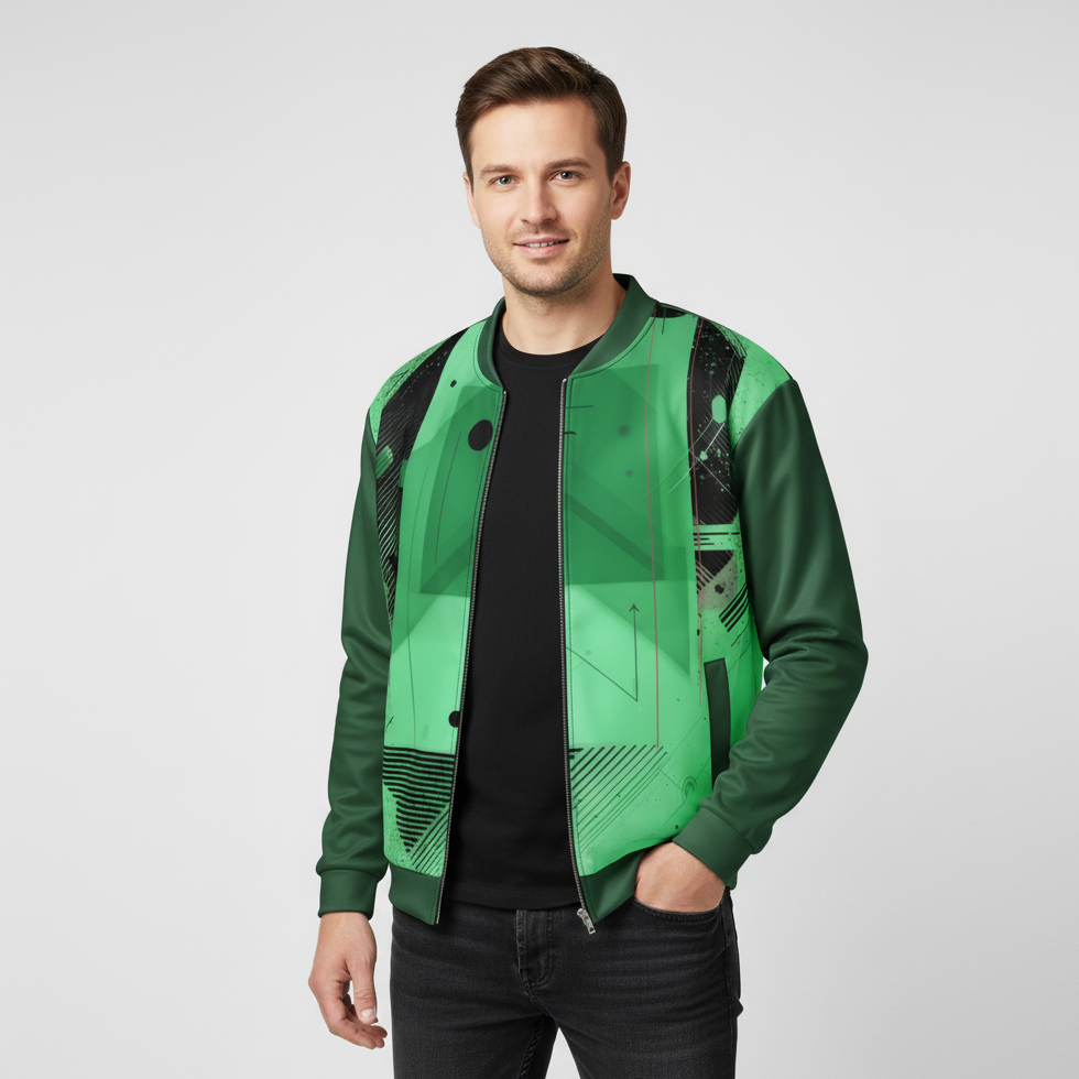 Emerald Shard Unisex Bomber Jacket