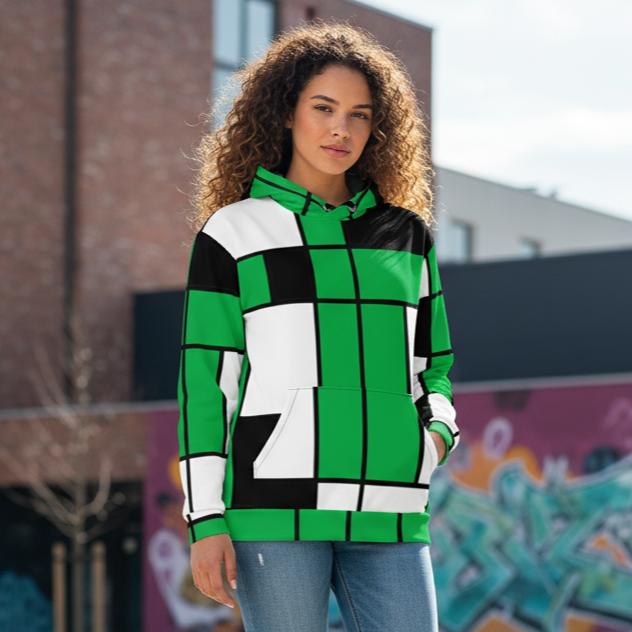 Glitch Grid Unisex Hoodie