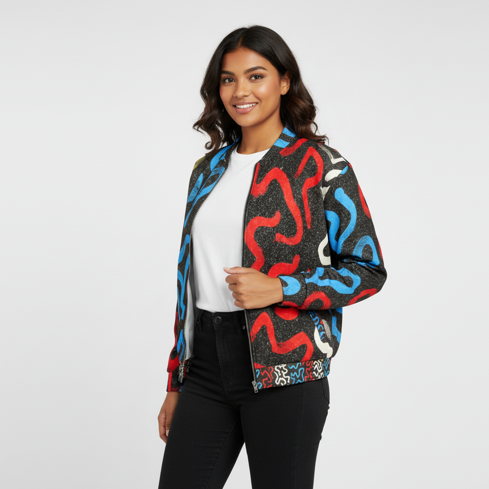 Voltage Vortex Unisex Bomber Jacket