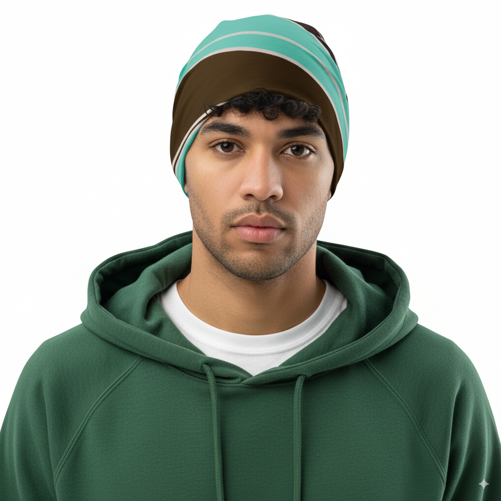 Coastal Lines All-Over Print Beanie