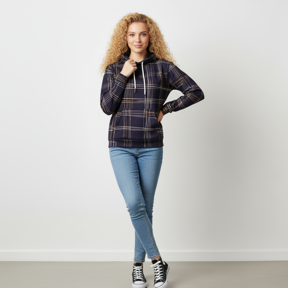 Static Check Unisex Hoodie